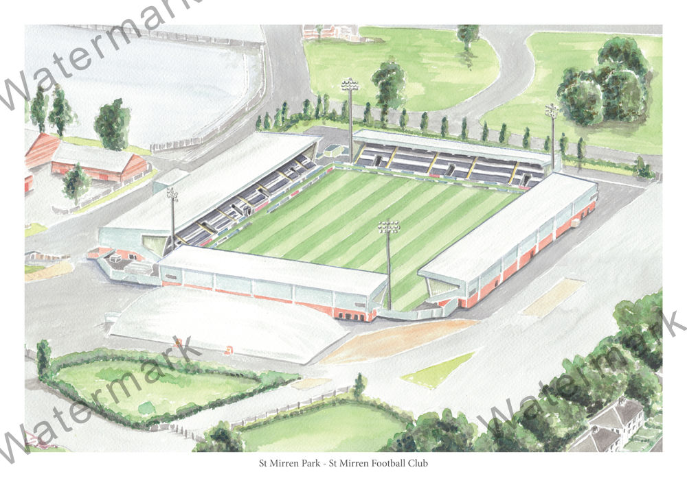 St Mirren Football Club - St Mirren Park, Print A4 or A3