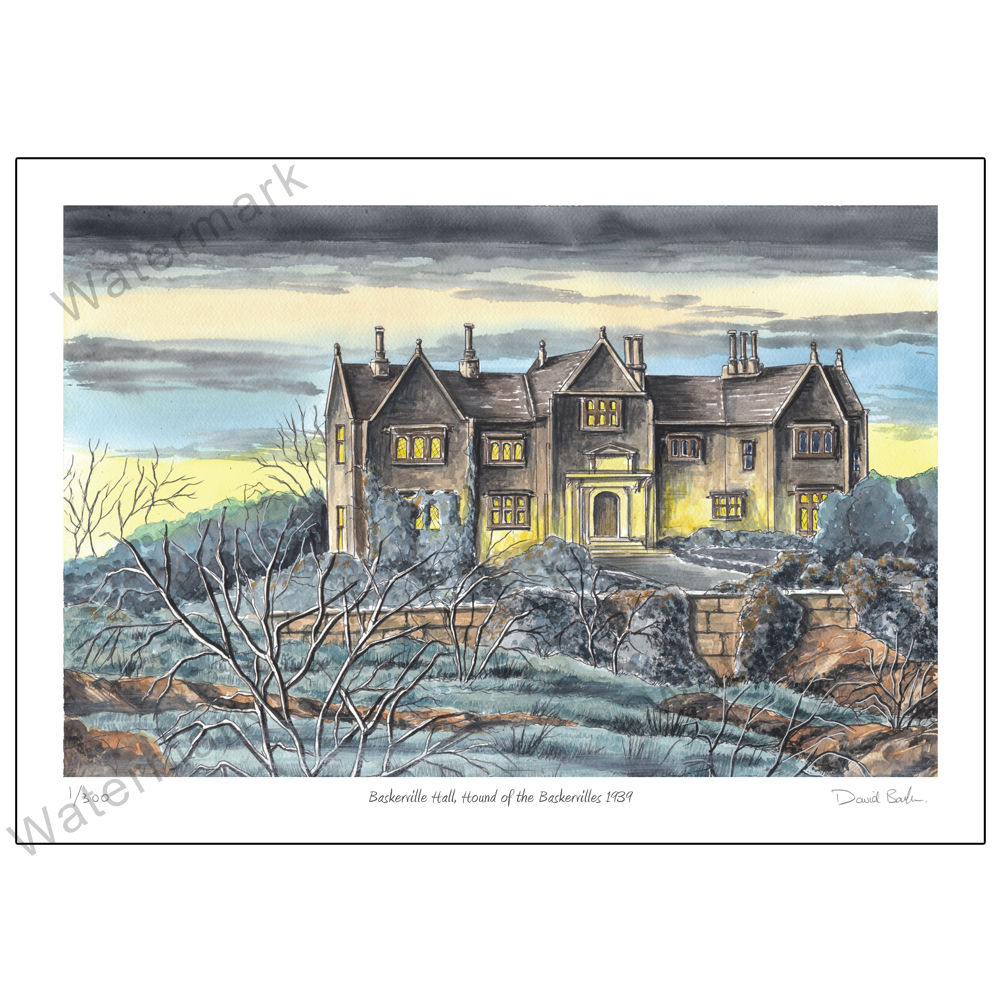 Baskerville Hall, Hound of the Baskervilles 1939 Print A4 or A3