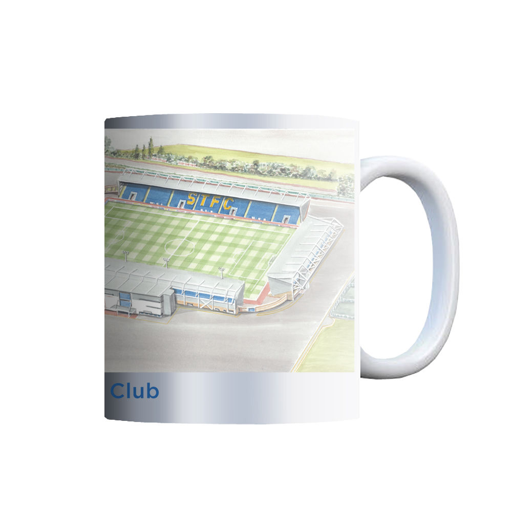 Shrewsbury Town FC, Two Stadiums Mug - 11oz white