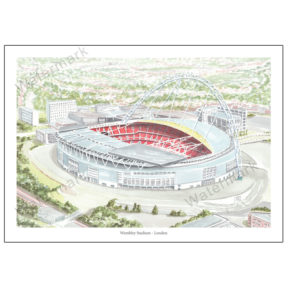 Wembley Stadium - London, , Limited Edition Print A4 / A3