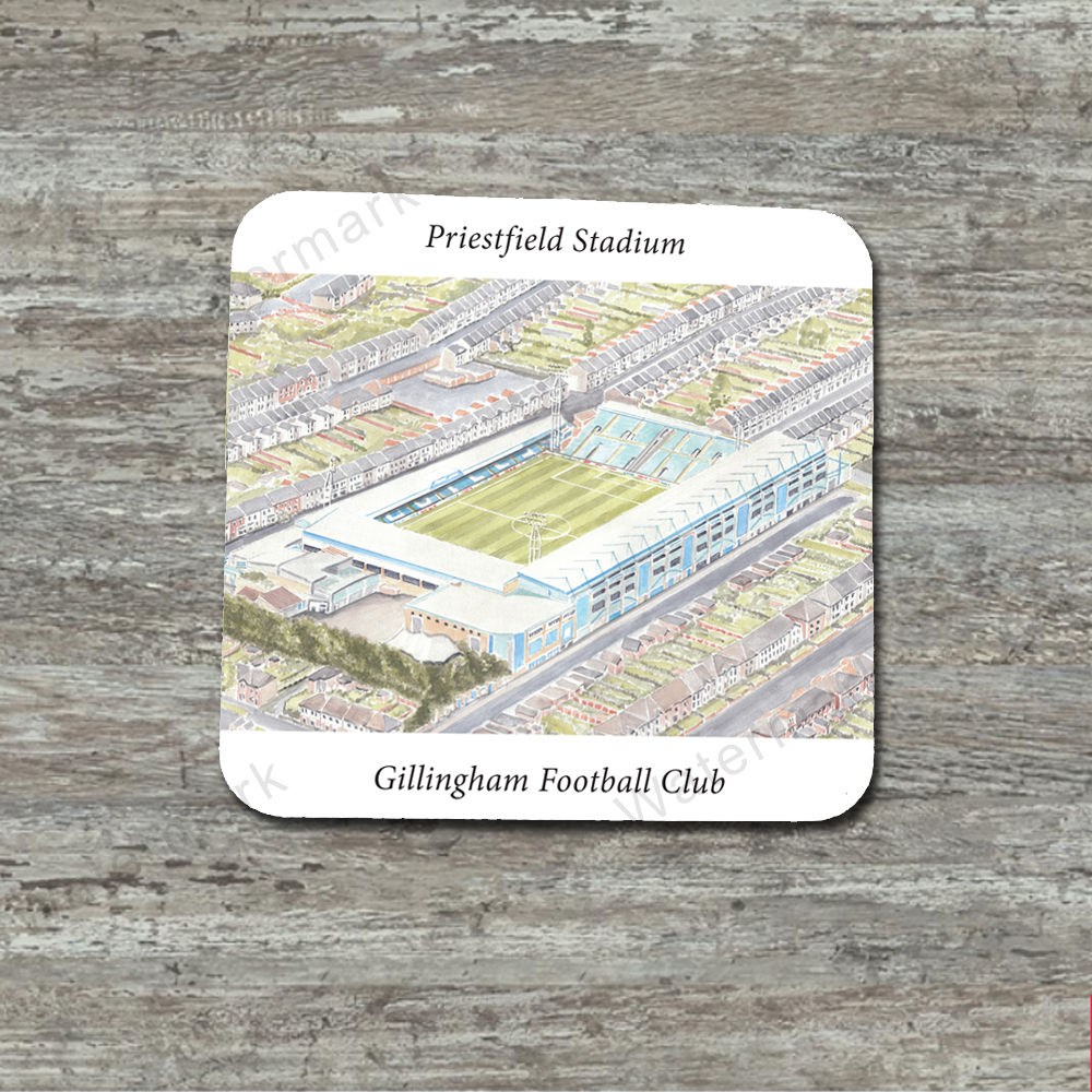 Gillingham Football Club - Priestfield Stadium - Coaster 9 x 9cm