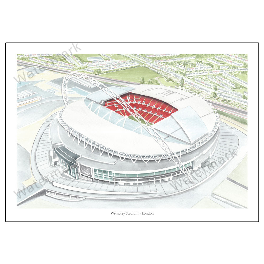 Wembley Stadium Study 2 - London, , Limited Edition Print A4 / A3