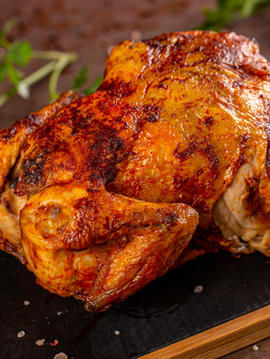 Roast chicken with adjika