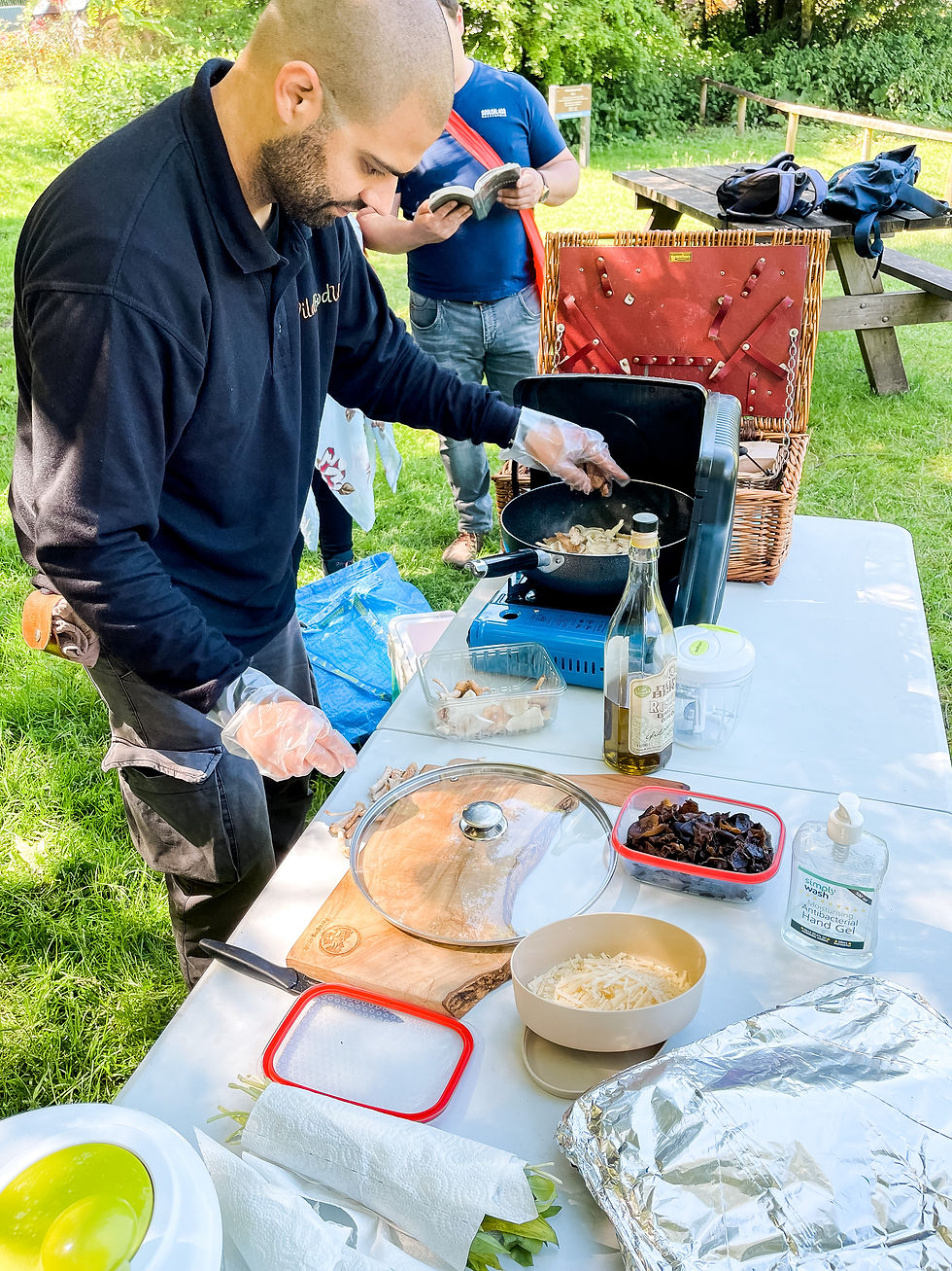 Foraging feast in South Downs Hampshire