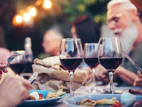 Georgian red wine at a summer BBQ