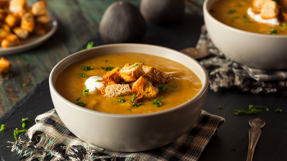 Spicy squash and adjika soup
