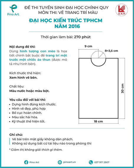 Tổng hợp đề thi Trang trí màu trường Đại học Kiến trúc TPHCM qua các năm