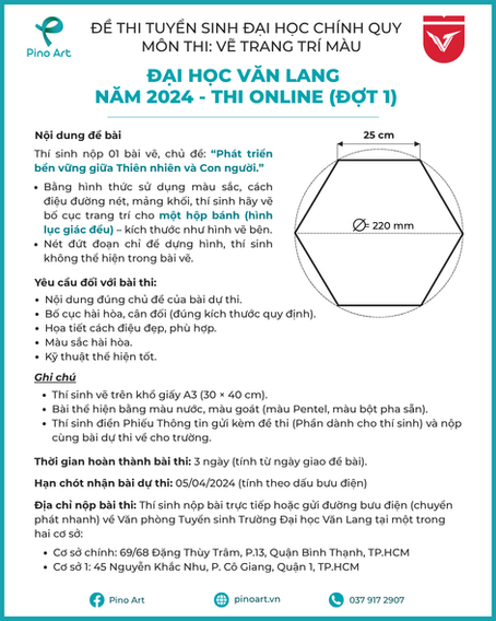 Tổng hợp đề thi Trang trí màu Đại học Văn Lang qua các năm.