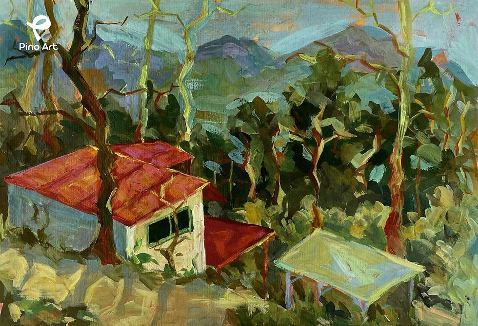 Bố cục tranh màu Thư Đình