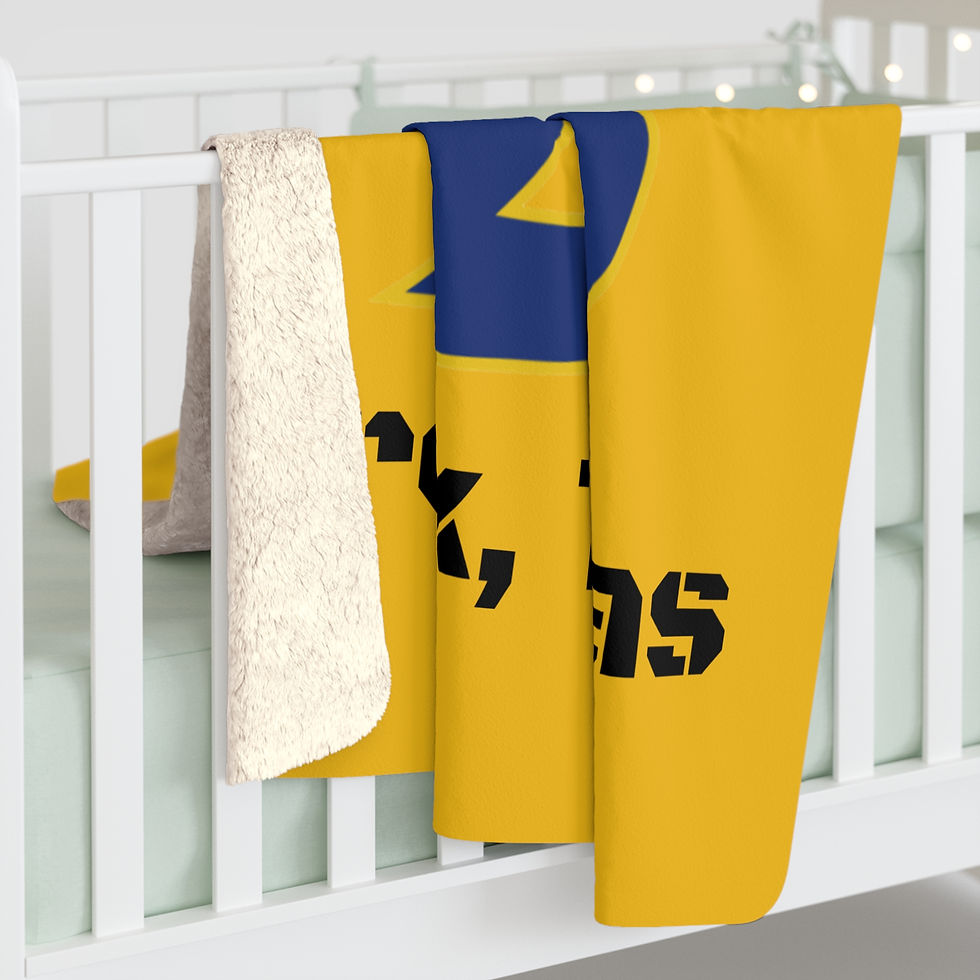 Thumbnail: Brock Texas Sherpa Fleece Blanket - Never Give Up, Never Give In