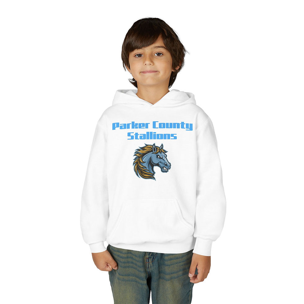 Thumbnail: Youth Hoodie — 9U Parker County Stallions Team Hoodie with Custom Name & Number
