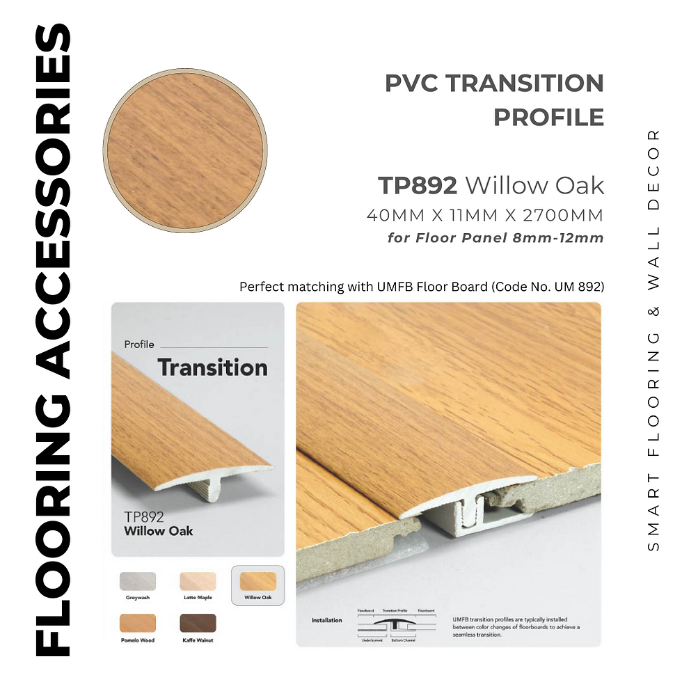 Thumbnail: PVC Transition Profile for 8mm-12mm Floor Panel