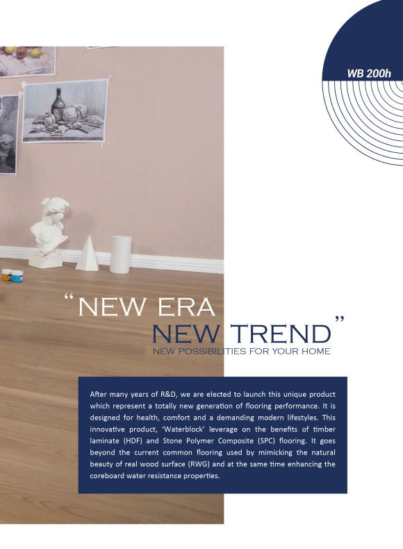 Thumbnail: WATERBLOCK Herringbone Laminate Flooring (12.6mm) HB-12-05