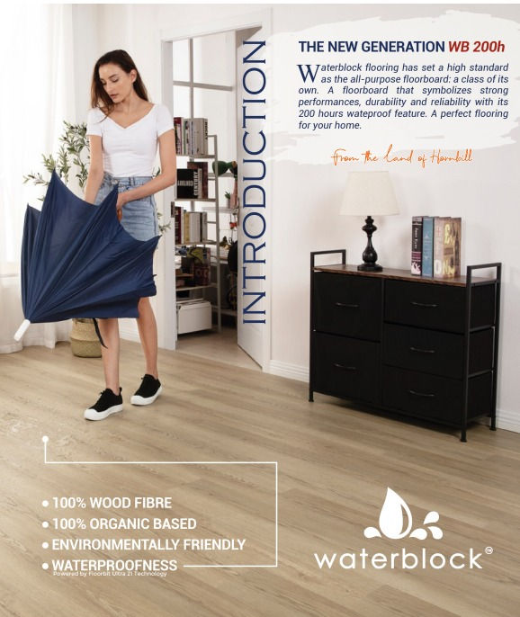 Thumbnail: WATERBLOCK Herringbone Laminate Flooring (12.6mm) HB-12-05