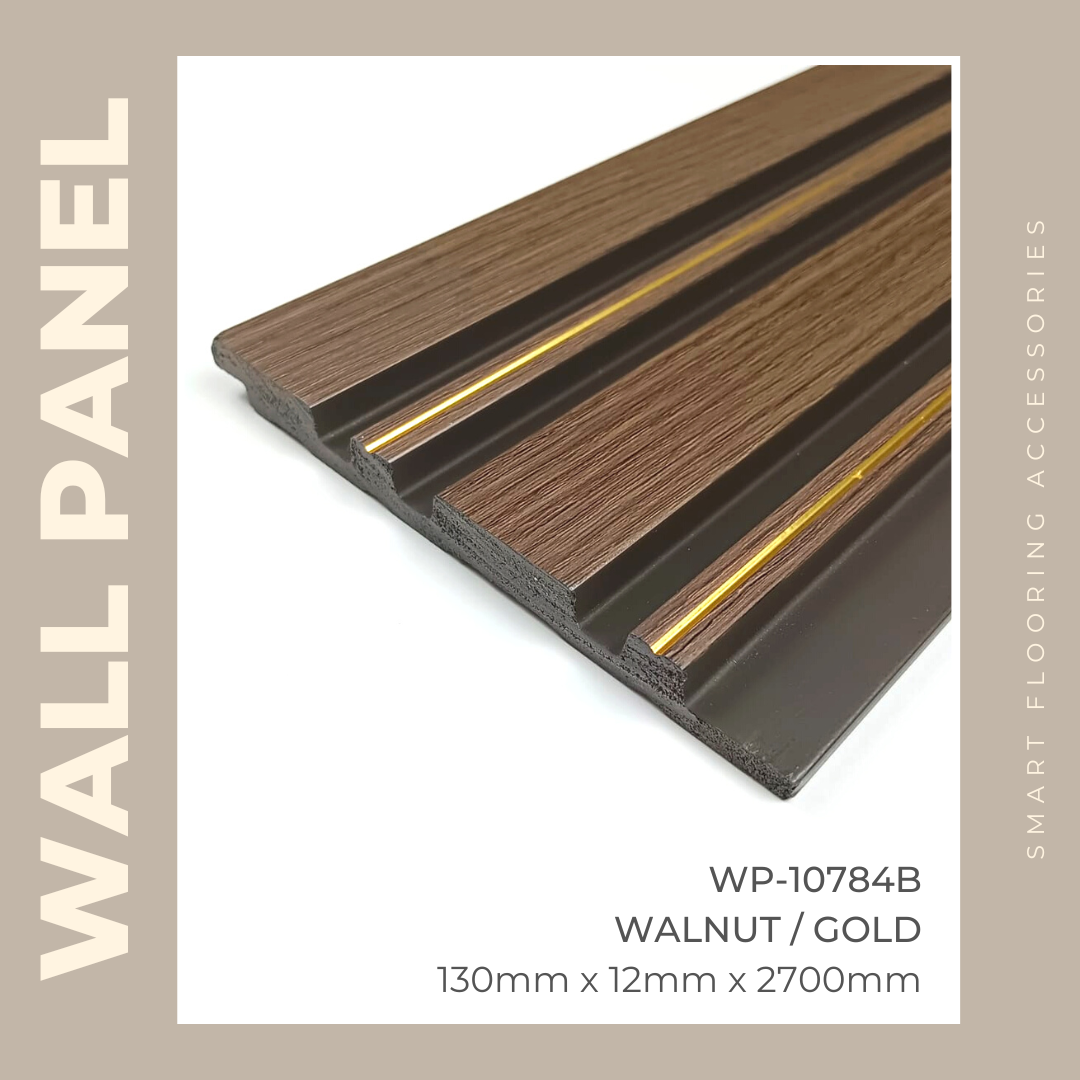 WALL PANEL - WP-10784B (Walnut / Gold)