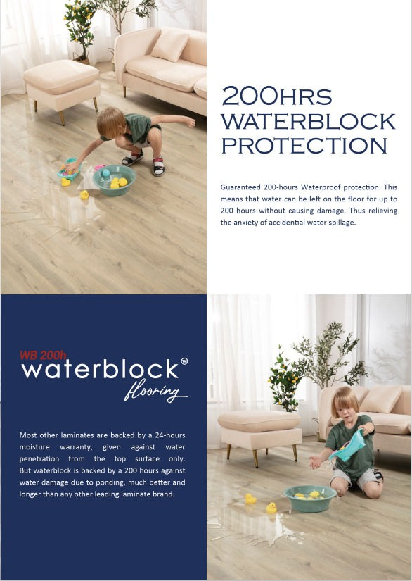 Thumbnail: WATERBLOCK Herringbone Laminate Flooring (12.6mm) HB-12-05