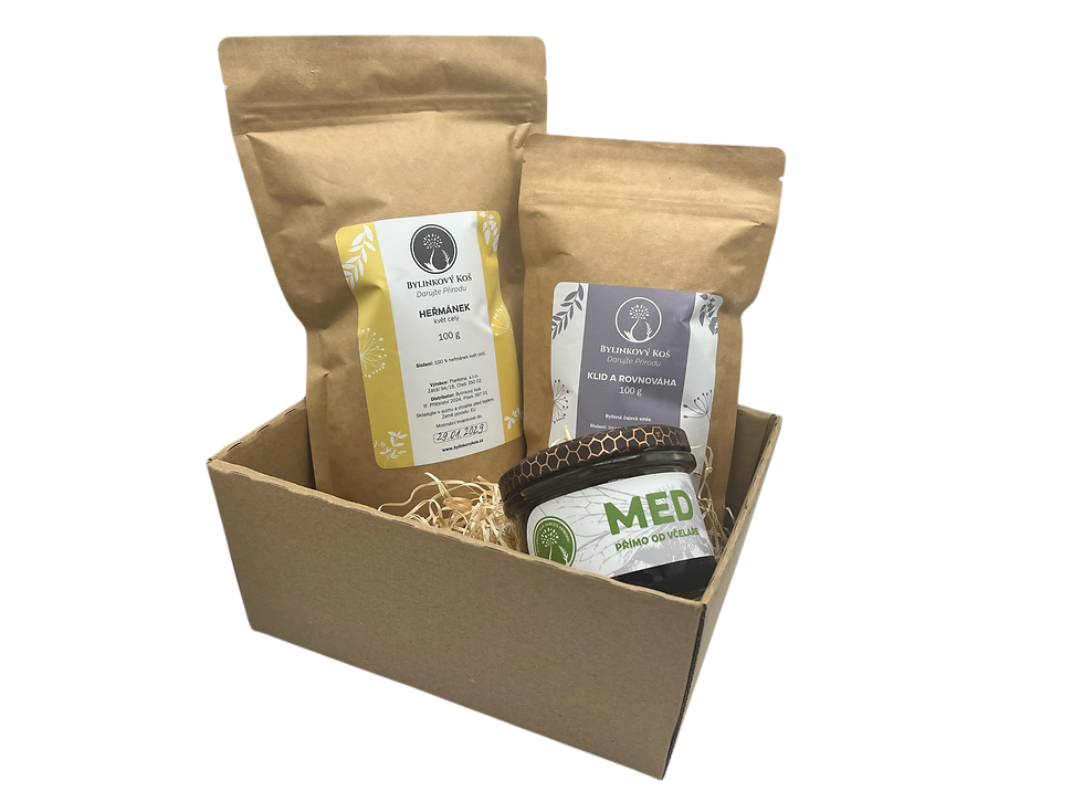 Dárkový set pro maminku – bylinné čaje a med
