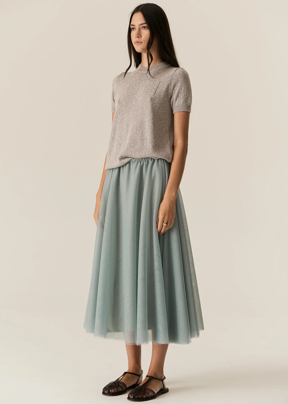 Thumbnail: Posay Tulle Skirt - Mist