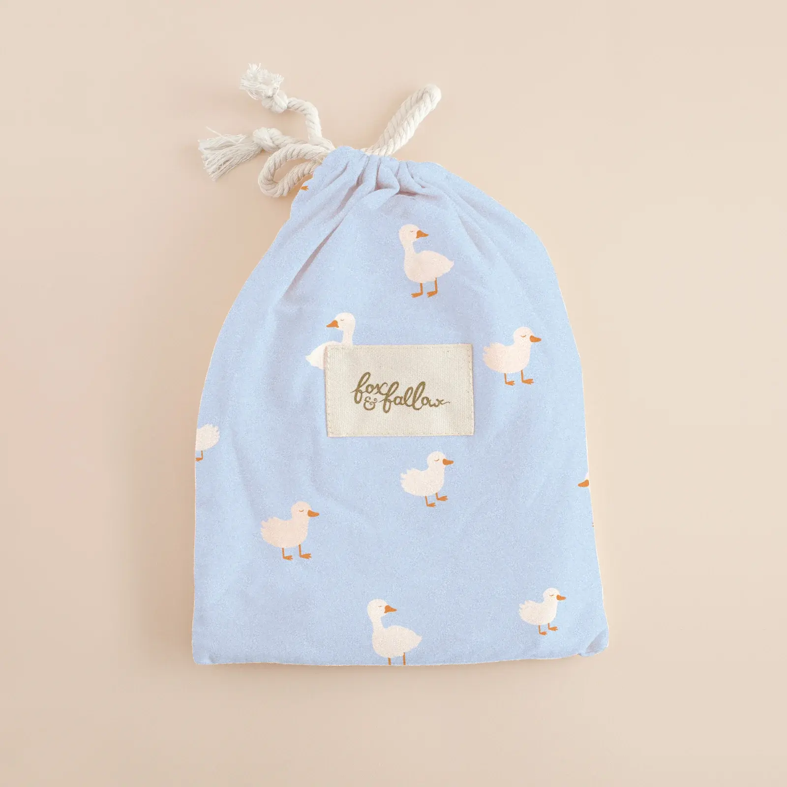 Fitted Bassinet Sheet/Change Pad Cover - Blue Ducks