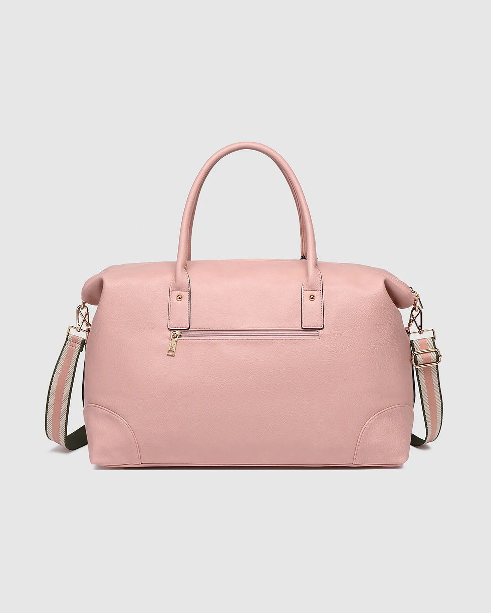 Thumbnail: Alexis Stripe Weekender Travel Bag - Blush Stripe