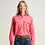 Thumbnail: Somerset Womens Half Button Long Sleeve Work Shirt - Hibiscus Pink