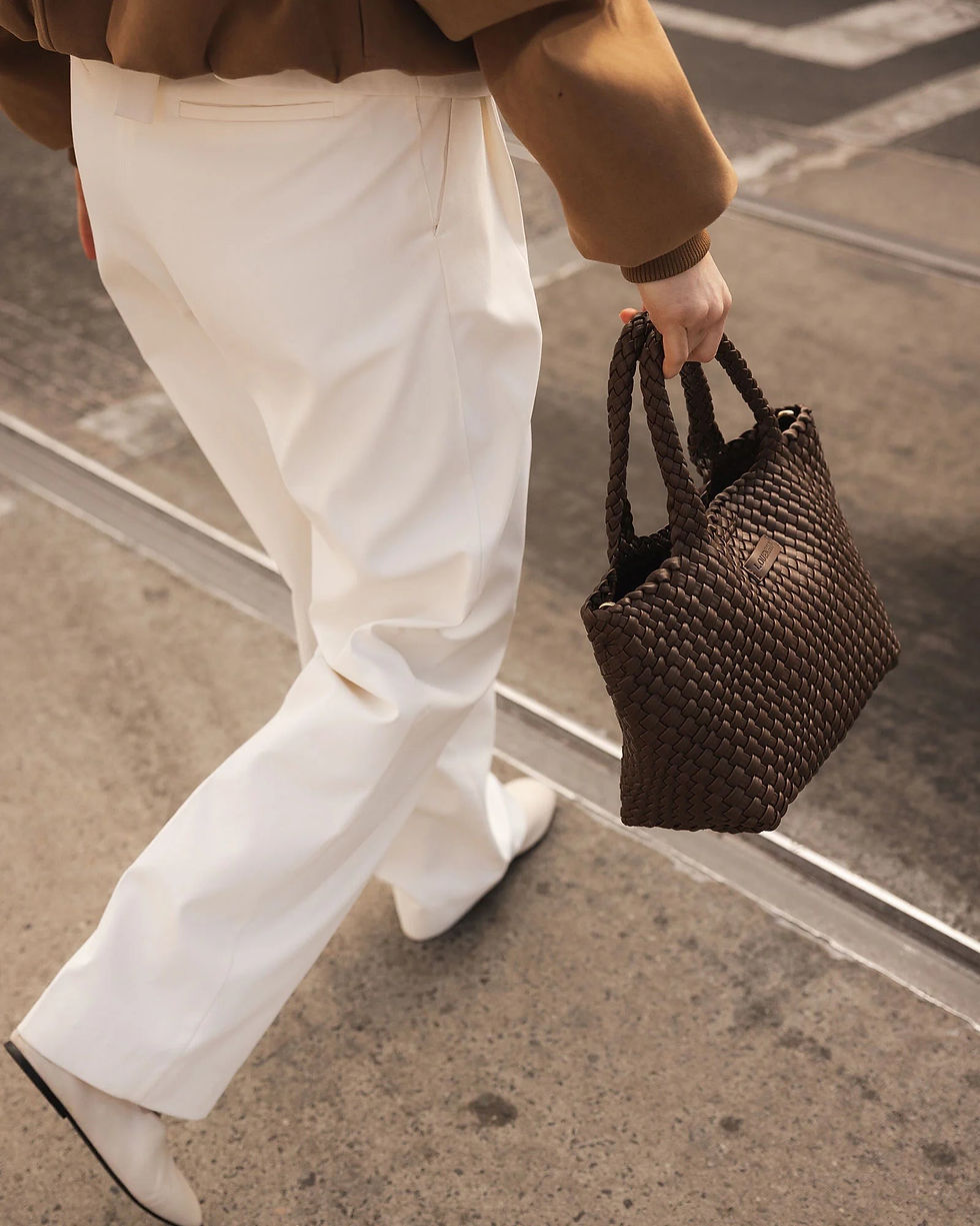 Thumbnail: Baby Cruiser Woven Tote Bag - Chocolate