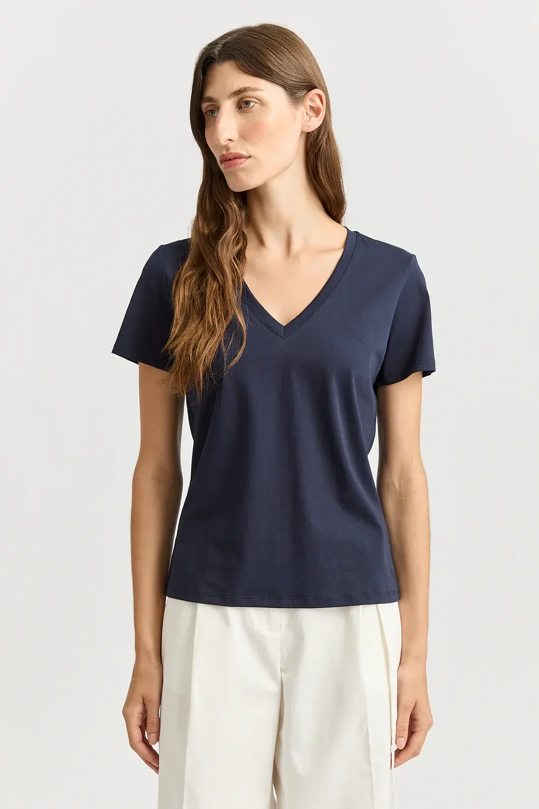 Toorallie V Neck Tee - Navy