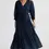 Thumbnail: Lunar Wrap Dress - Navy