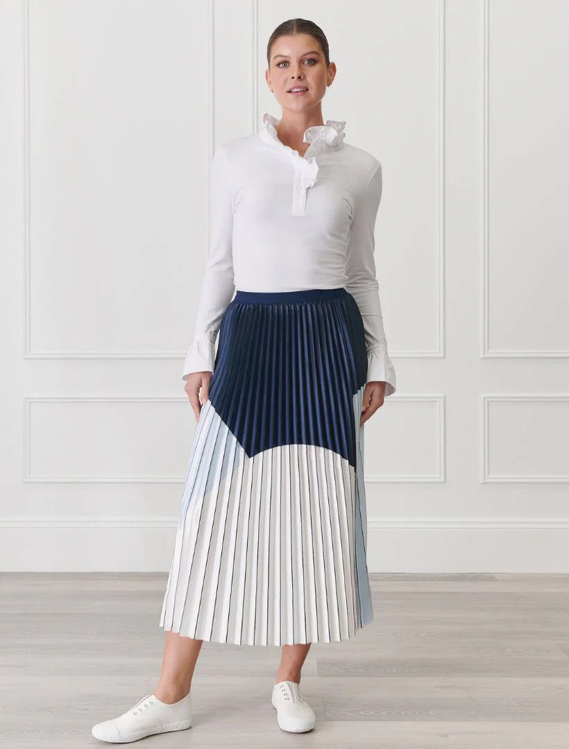 Thumbnail: Lily Pleat Skirt - Multi Coloured