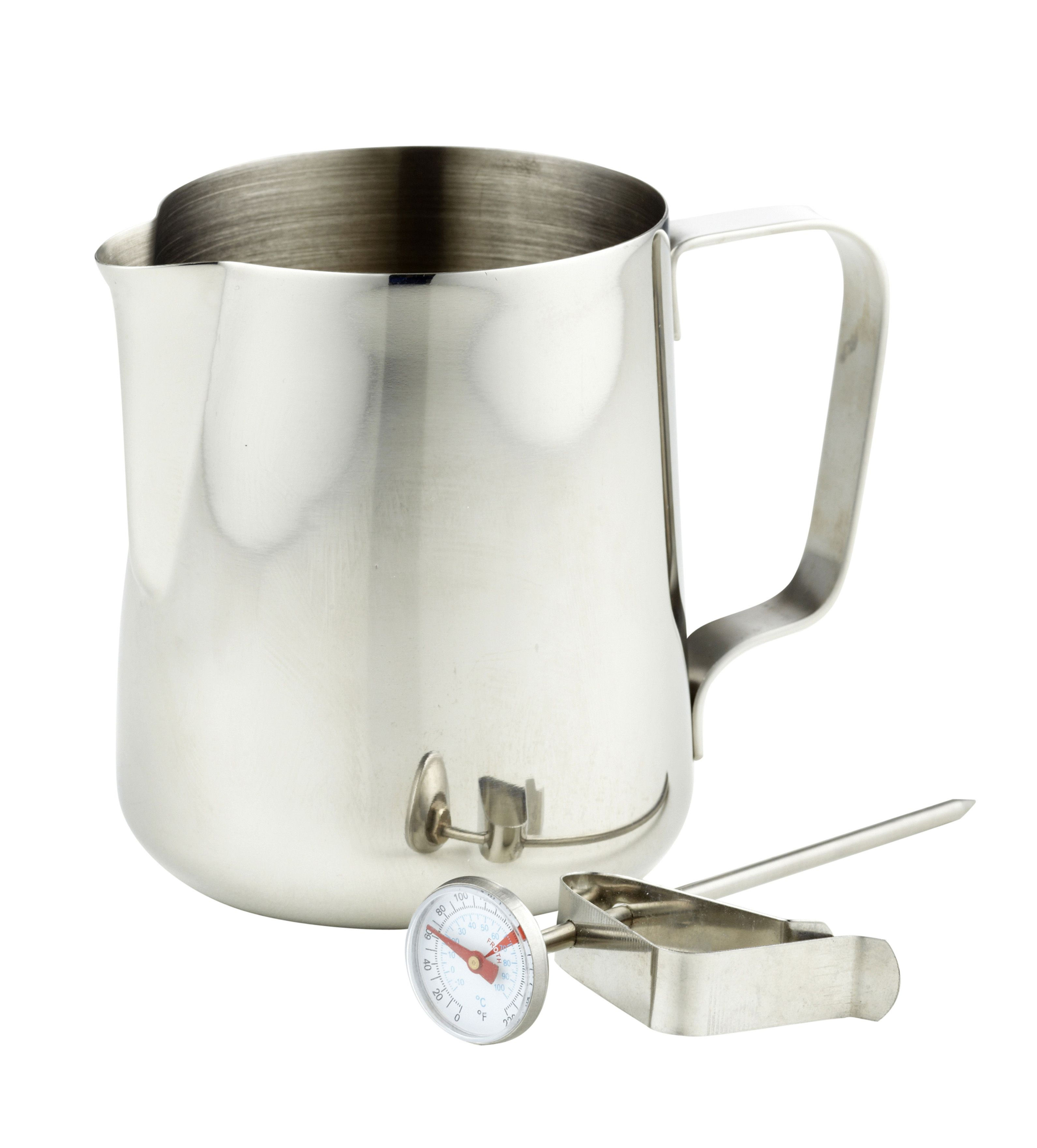 Froth Jug & Thermometer Stainless Steel