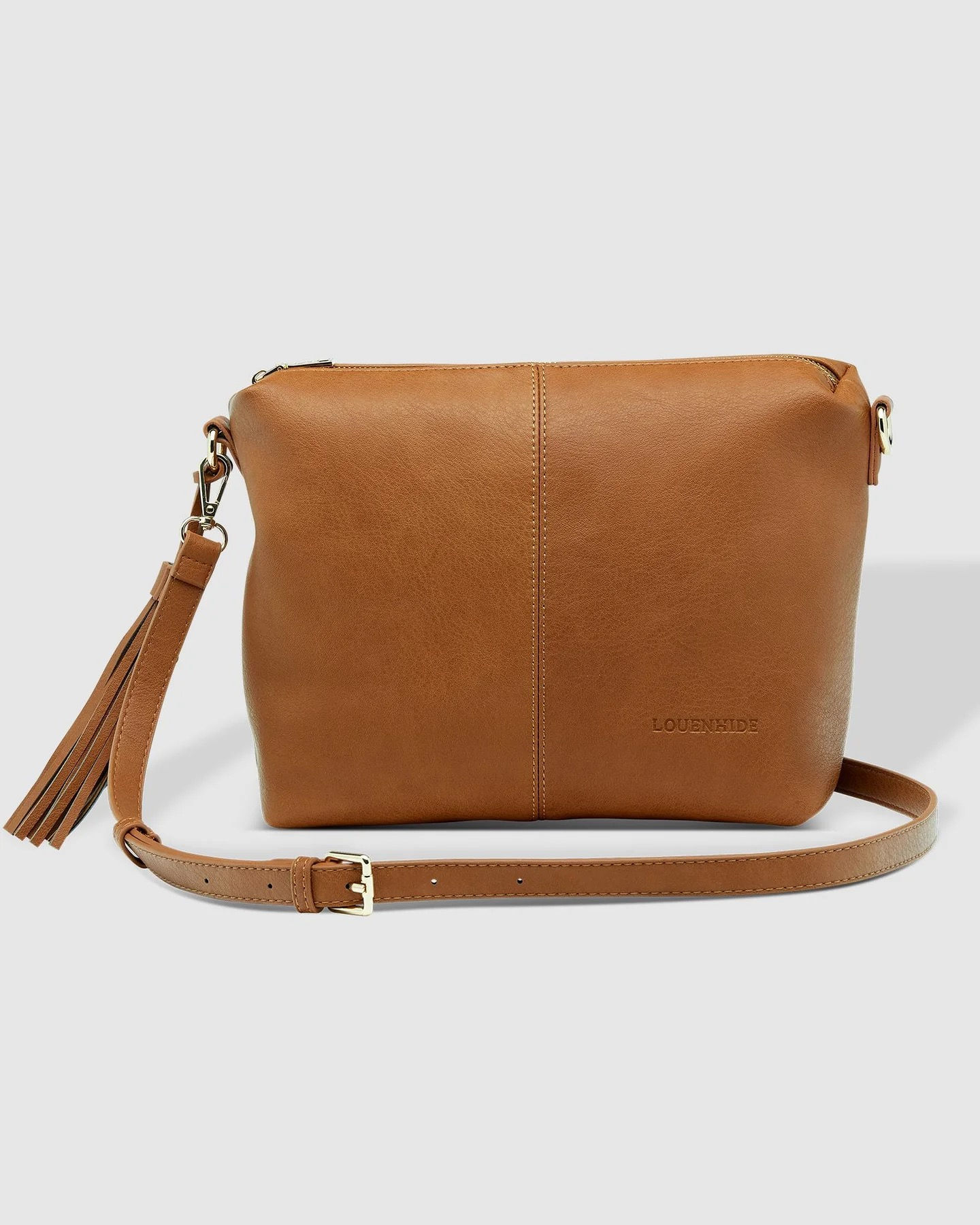 Daisy Stripe Crossbody Bag - Tan