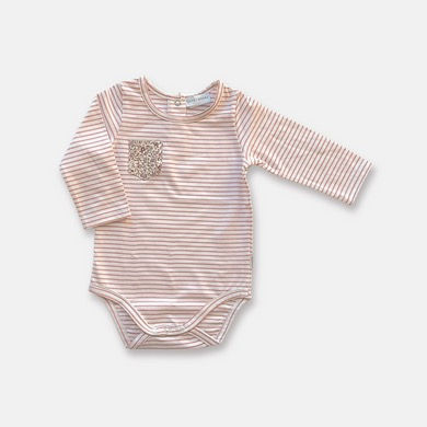 Love Henry Baby Girls Knit Romper - Pink Stripe