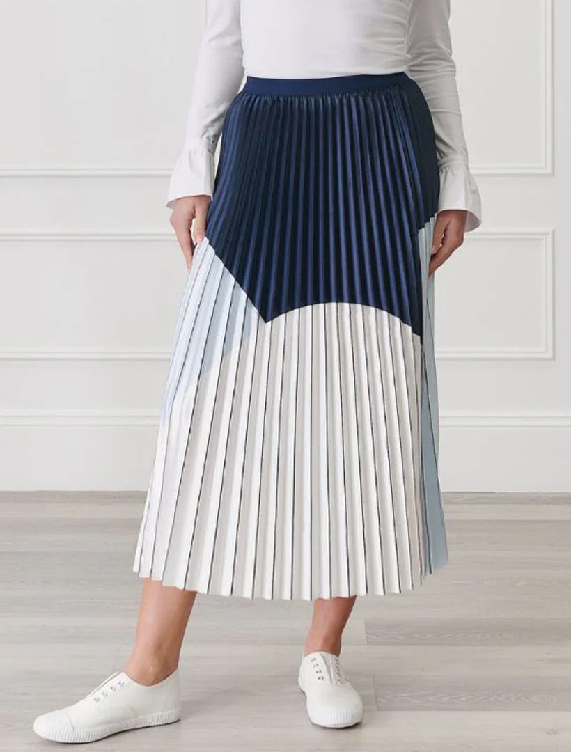 Lily Pleat Skirt - Multi Coloured