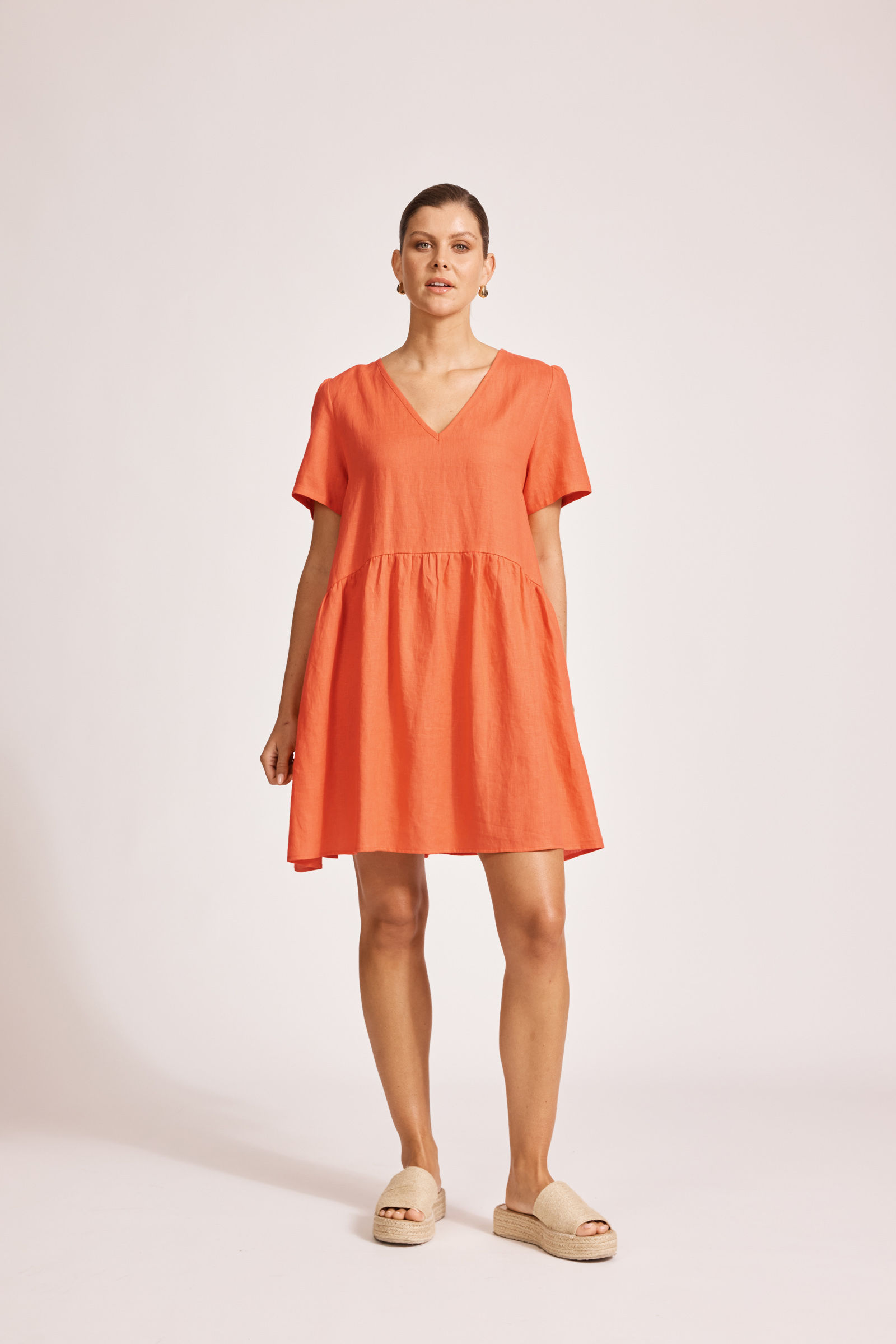 Miramar Midi Dress - Coral