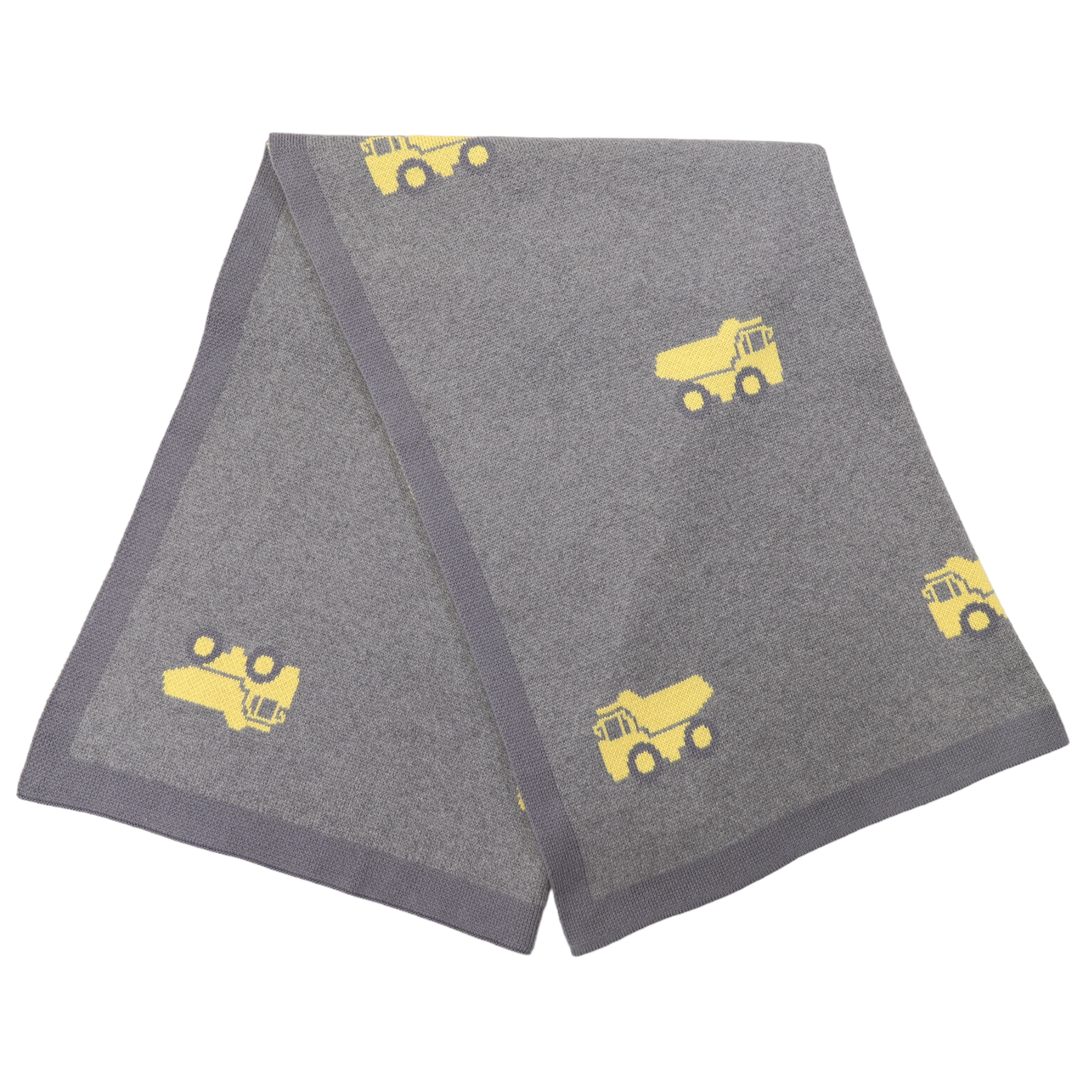Classic Tip Truck Knit Blanket - Charcoal