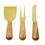 Thumbnail: Davis & Waddell Acacia BrassSet/3 Cheese Knives