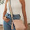 Thumbnail: Kasey Stripe Crossbody Bag - Blush Pink