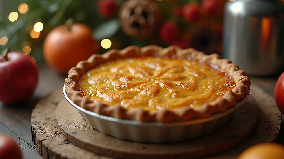 High angle view of a celebratory pie