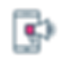notification on a mobile phone pink and blue icon