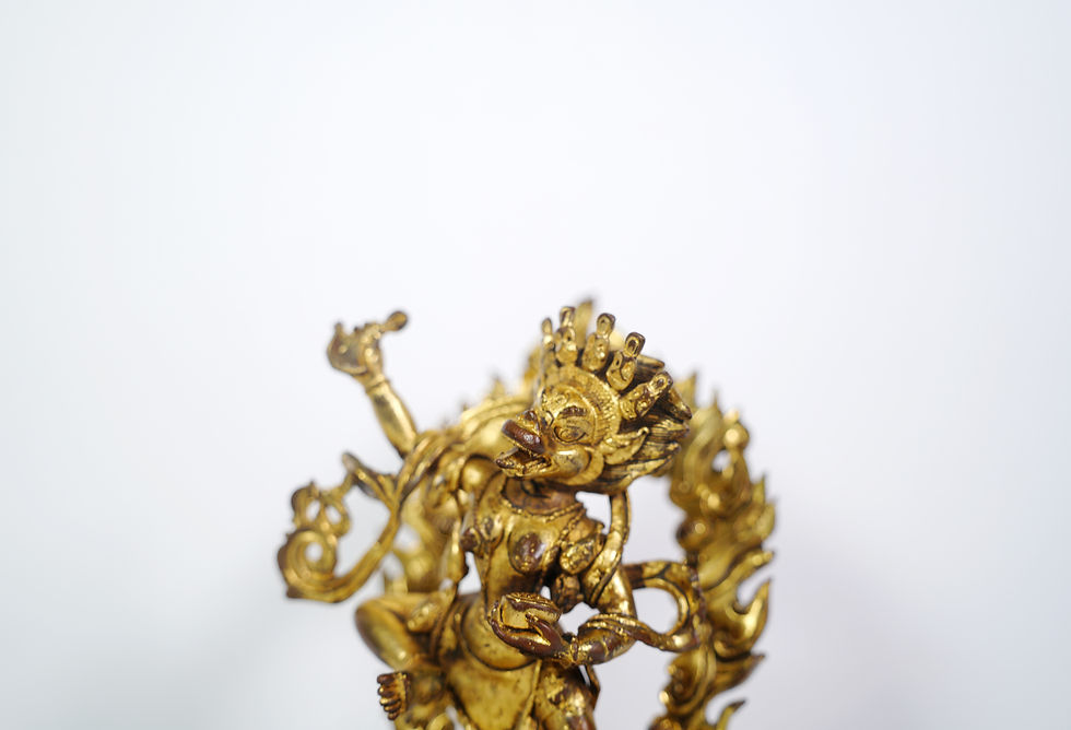 Thumbnail: A Gilt Bronze Figure of Yamadharmaraja