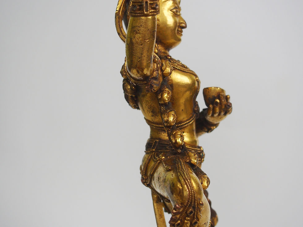 Thumbnail: A Tibetan Gilt-Bronze Figure of Vajra