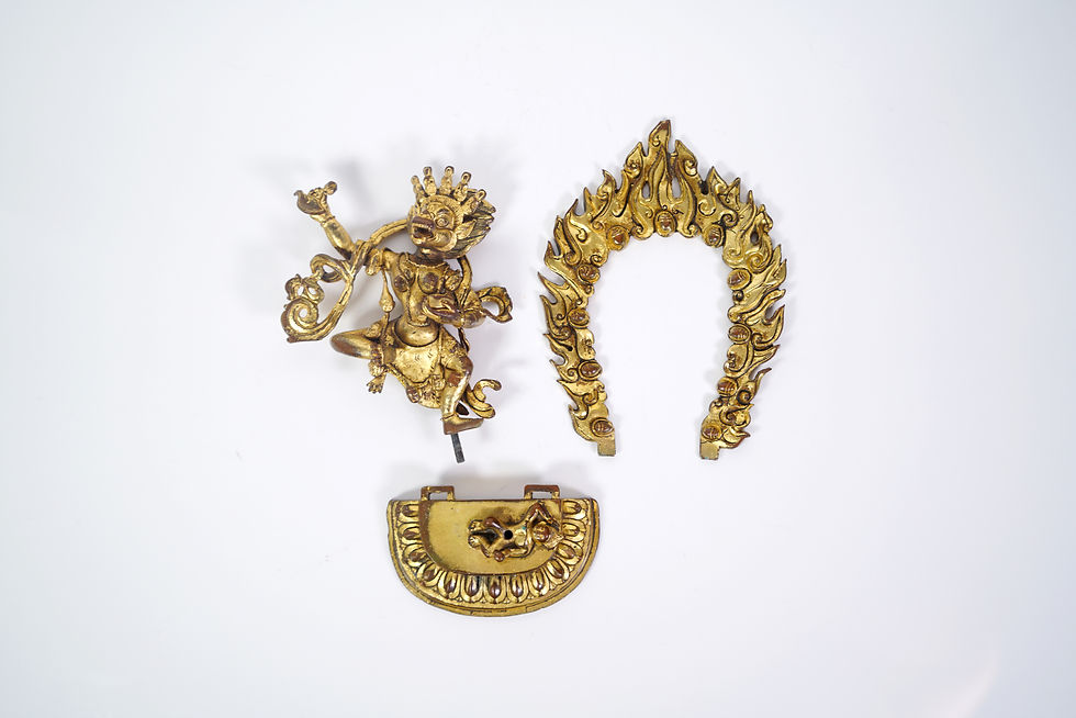 Thumbnail: A Gilt Bronze Figure of Yamadharmaraja
