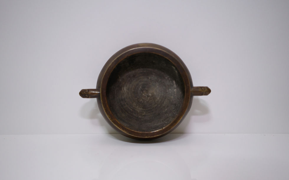 Thumbnail: A Bronze Censer with Wooden Cover and Stand