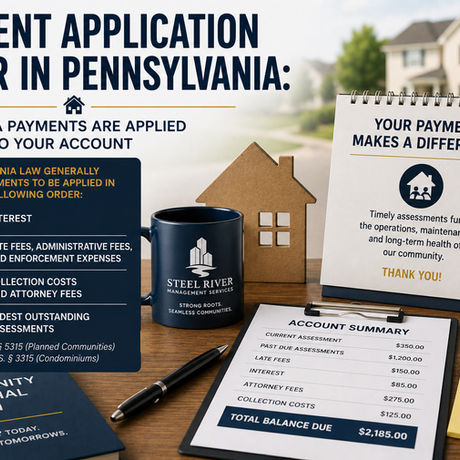 Payment Application Order in Pennsylvania:

How HOA Payments Are Applied to Your Account
