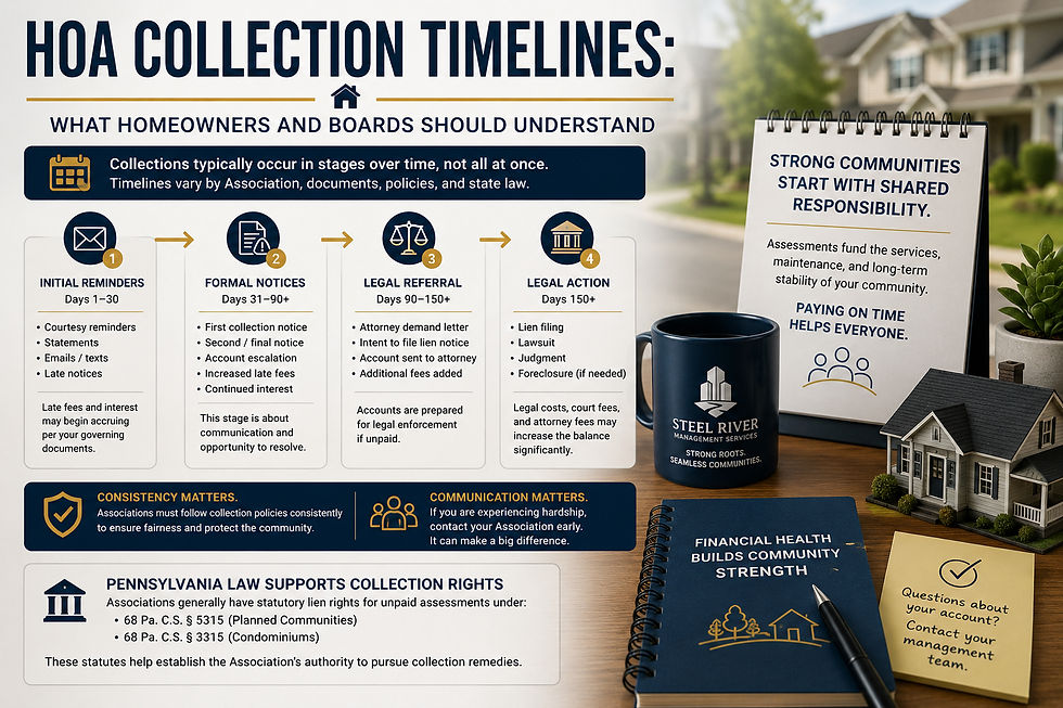 HOA Collection Timelines:
What Homeowners and Boards Should Understand