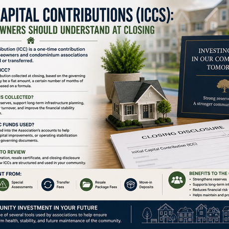 Initial Capital Contributions (ICCs):

What Homeowners Should Understand at Closing