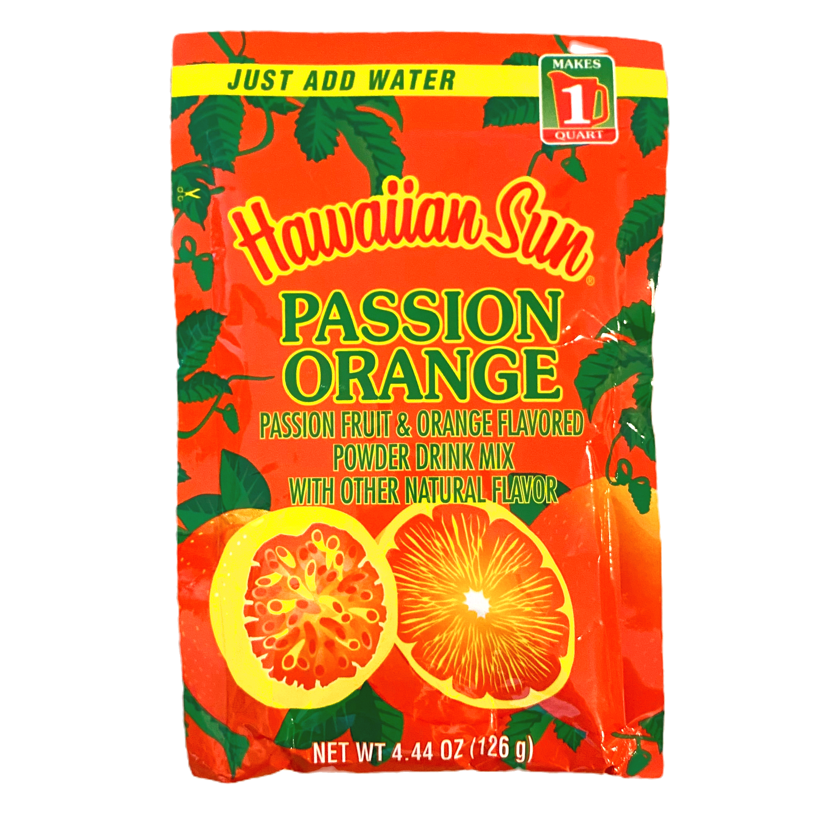 Hawaiian Sun Powder Mix Passion Orange, Just Add Water (1 Packet)