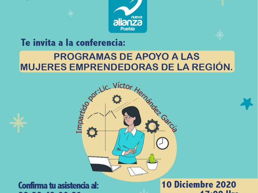 INVITACION A LA CONFERENCIA "PROGRAMAS DE APOYO A LAS MUJERES EMPRENDEDORAS DE LA REGION"