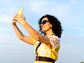 woman taking selfie
