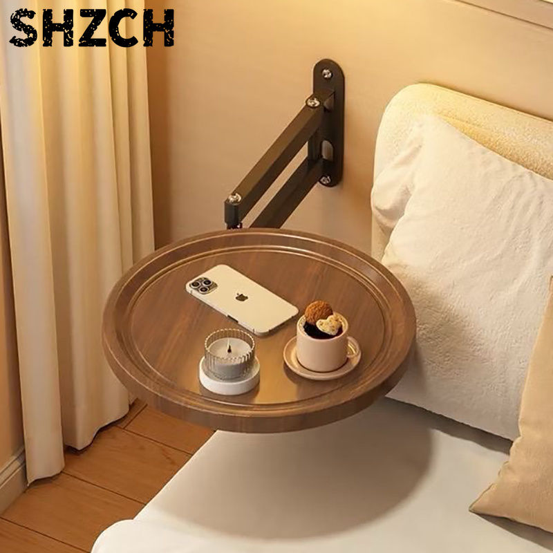 Mesa Lateral Suspensa de Parede com Bandeja para Sofá e Cama
